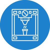 Coffee Machine Multi Color Circle Icon vector