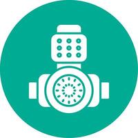Head Light Multi Color Circle Icon vector