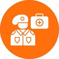 Medic Multi Color Circle Icon vector