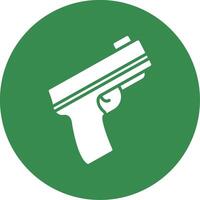 Pistol Multi Color Circle Icon vector