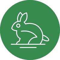 Rabbit Multi Color Circle Icon vector