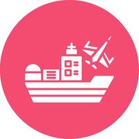 Ship Multi Color Circle Icon vector