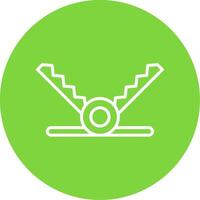 Trap Multi Color Circle Icon vector