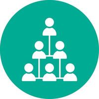 Hierarchical Structure Multi Color Circle Icon vector