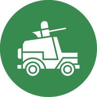 Jeep Multi Color Circle Icon vector