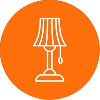 Lamp Multi Color Circle Icon vector