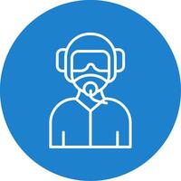 Pilot Multi Color Circle Icon vector