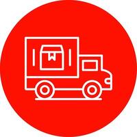 Delivery Van Multi Color Circle Icon vector