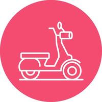 Scooter Multi Color Circle Icon vector