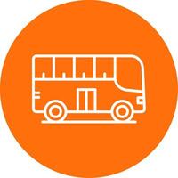 City Bus Multi Color Circle Icon vector