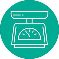 Weighing Multi Color Circle Icon vector
