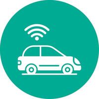 Smart Car Multi Color Circle Icon vector