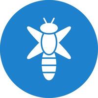 Dragonfly Multi Color Circle Icon vector