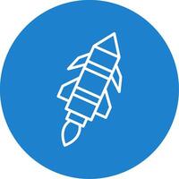 Missile Multi Color Circle Icon vector