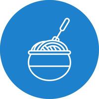 Noddles Multi Color Circle Icon vector