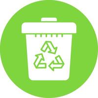 Recycle Bin Multi Color Circle Icon vector