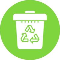 Recycle Bin Multi Color Circle Icon vector