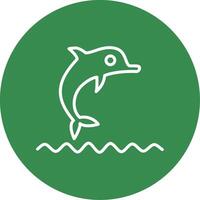 Dolphin Show Multi Color Circle Icon vector