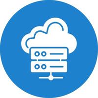 Cloud Storage Multi Color Circle Icon vector