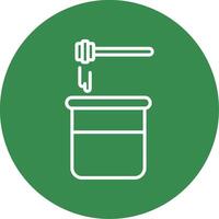 Honey Multi Color Circle Icon vector