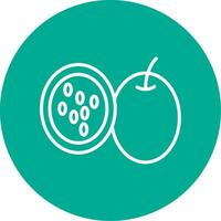 Passion Fruit Multi Color Circle Icon vector