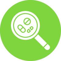 Search For Drugs Multi Color Circle Icon vector