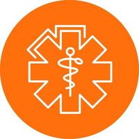 Caduceus Multi Color Circle Icon vector