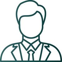 Business Man Line Gradient Icon vector