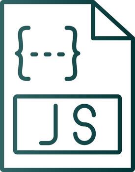 icono de gradiente de línea js vector