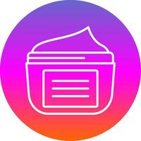 Moisturizer Line Gradient Circle Icon vector