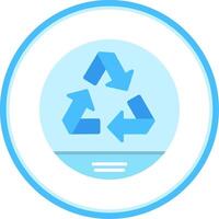 reciclar plano circulo icono vector