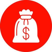 Bag Of Money Multi Color Circle Icon vector