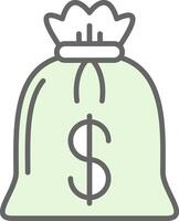Bag Of Money Fillay Icon Design vector