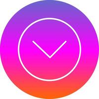 Chevron Line Gradient Circle Icon vector