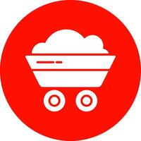 Coal Mining Multi Color Circle Icon vector