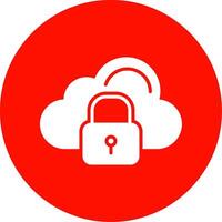 Cloud Multi Color Circle Icon vector