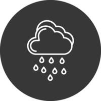 lluvia línea invertido icono diseño vector