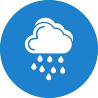 Rain Multi Color Circle Icon vector