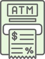 Atm Machine Fillay Icon Design vector