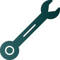 Wrench Glyph Gradient Icon vector