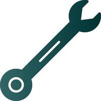 Wrench Glyph Gradient Icon vector