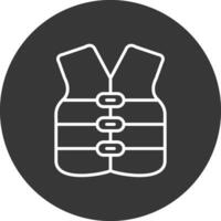 Vest Line Inverted Icon Design vector