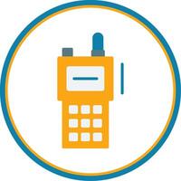 Walkie Talkie Flat Circle Icon vector