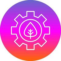 Offshore Platform Line Gradient Circle Icon vector