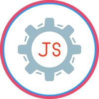 Javascript Flat Circle Icon vector