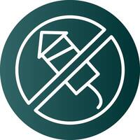 No Firework Glyph Gradient Icon vector