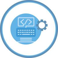 Web Development Flat Circle Icon vector
