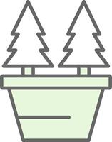 Christmas Trees Fillay Icon Design vector
