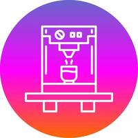 Coffee Machine Line Gradient Circle Icon vector