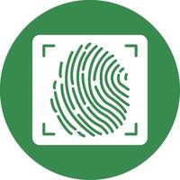Fingerprint Multi Color Circle Icon vector